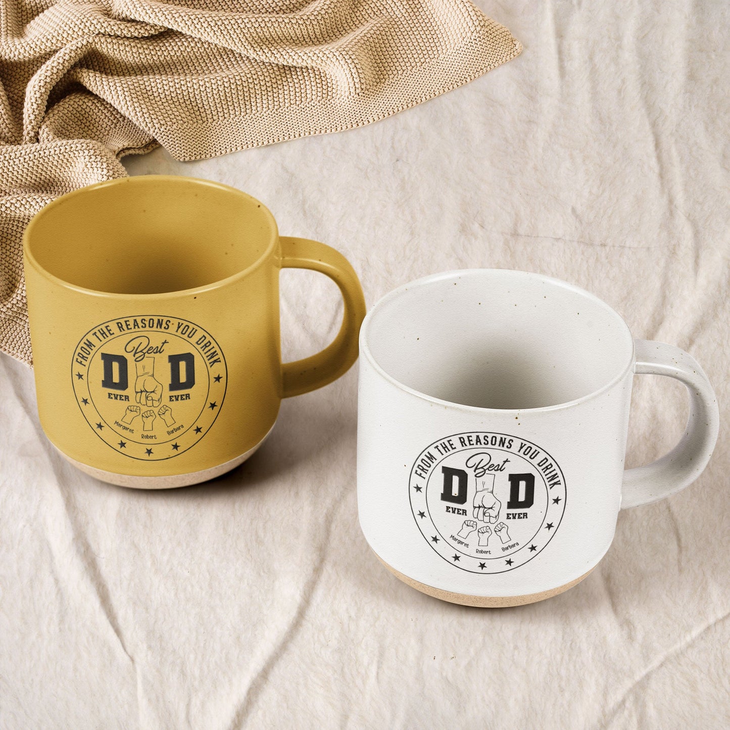 Best Dad Ever Ever From The Reasons You Drink - Personalized Pottery Mug