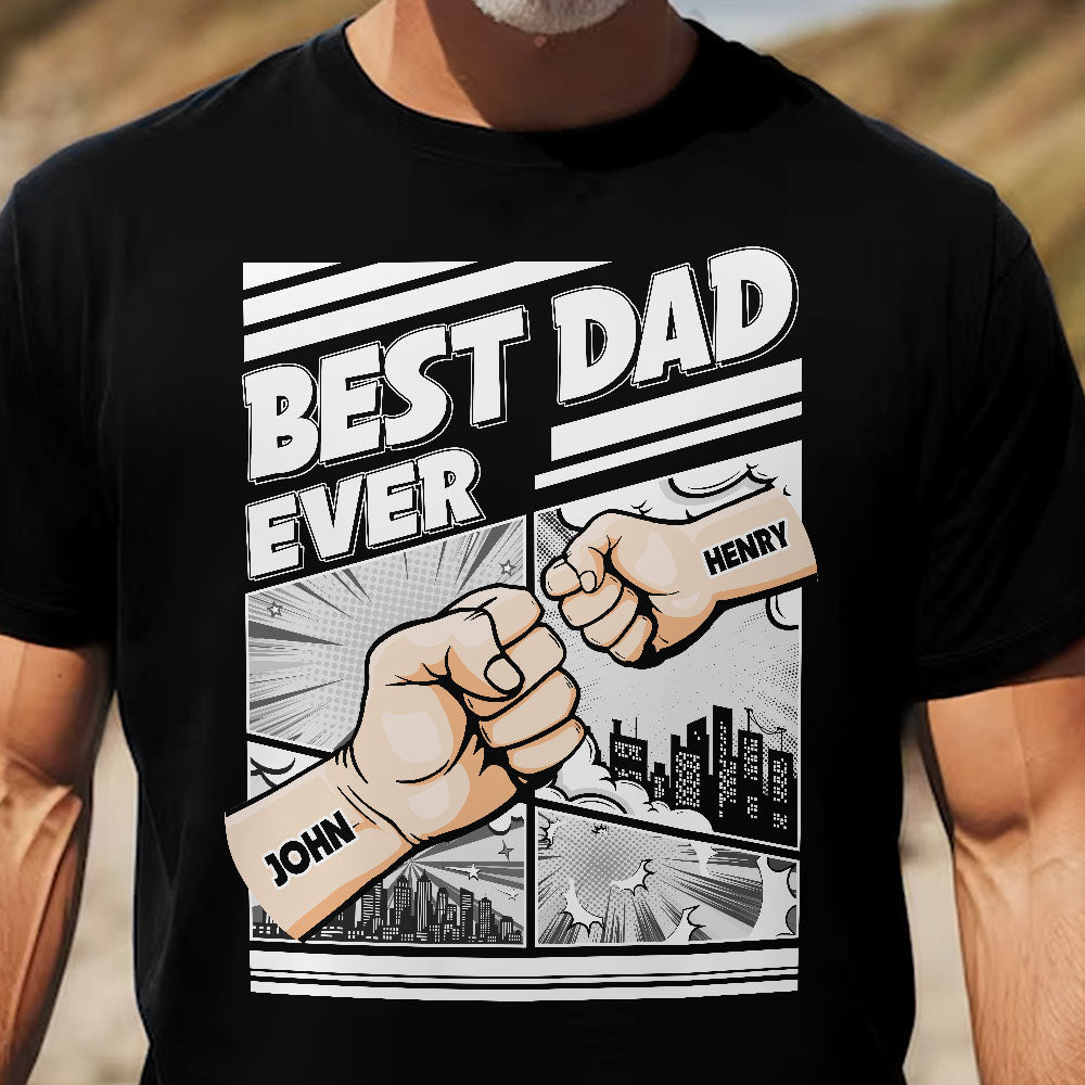 Best Dad Ever - Fist Bump New Version - Personalized Shirt