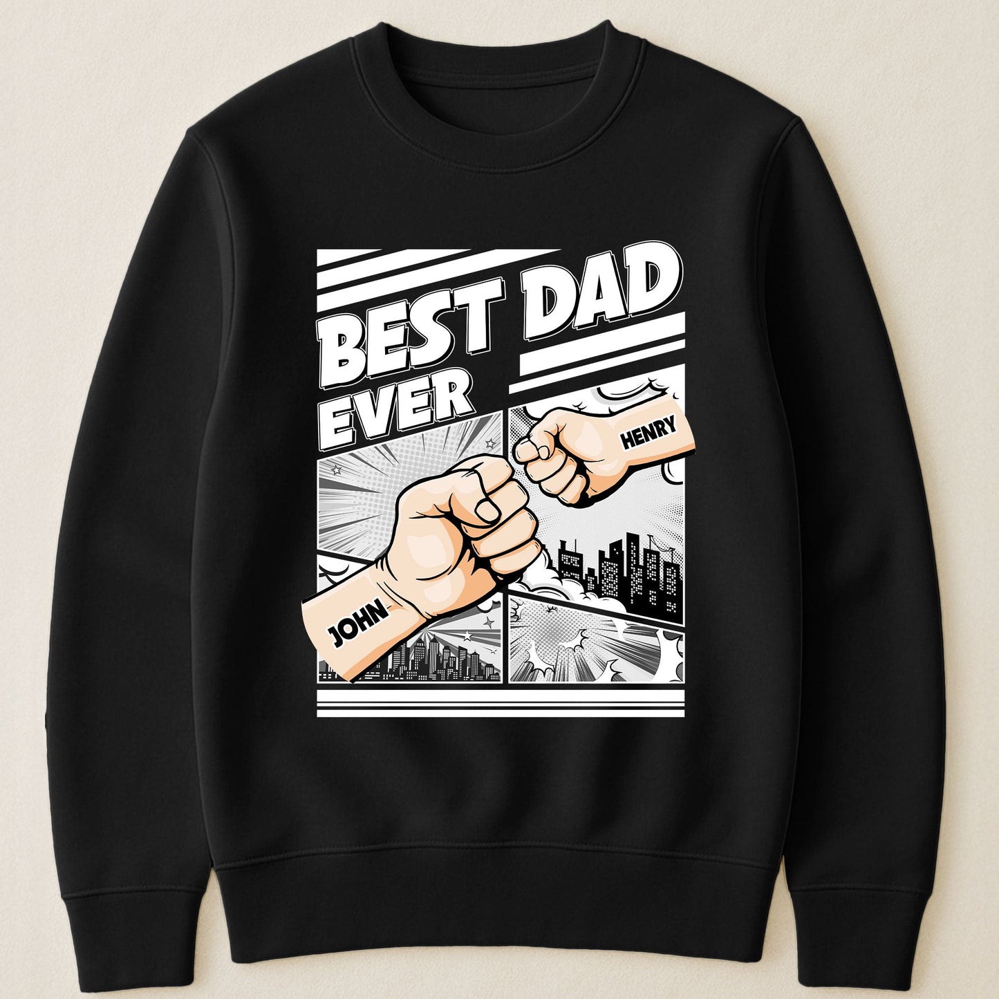Best Dad Ever - Fist Bump New Version - Personalized Shirt