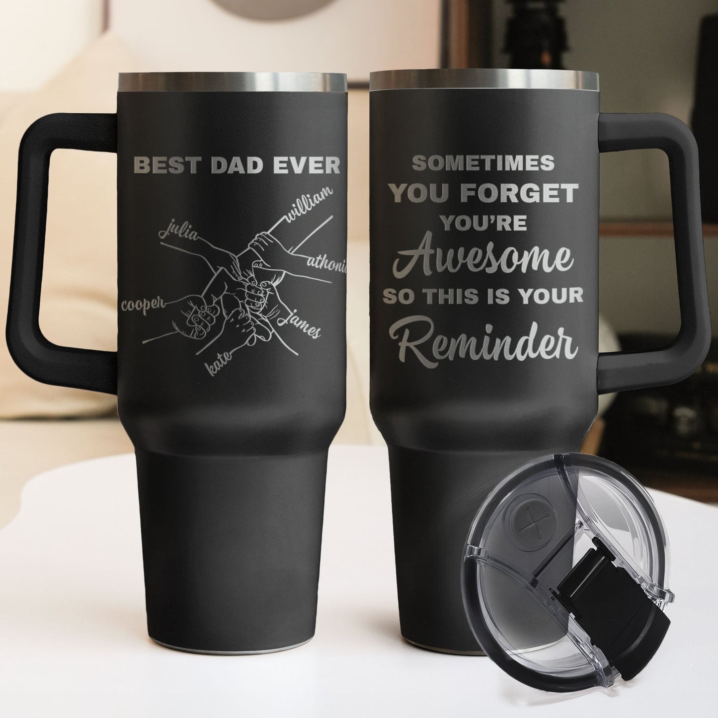 Best Dad Ever Sometimes You Forget You're Awesome - Personalized 40oz Tumbler