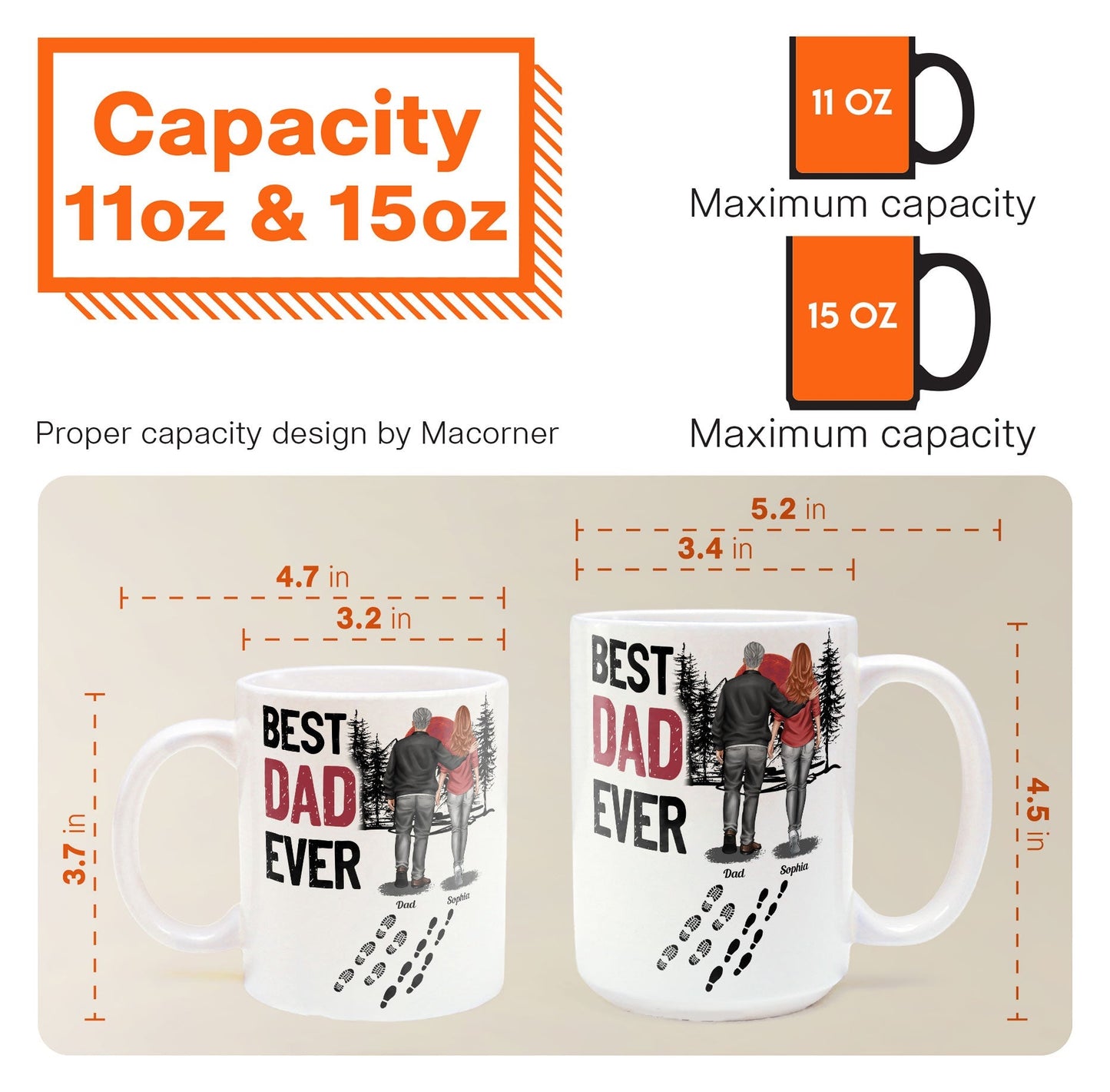 Best Dad Ever - Vintage Dad And Daughter, Son - New Version - Personalized Mug
