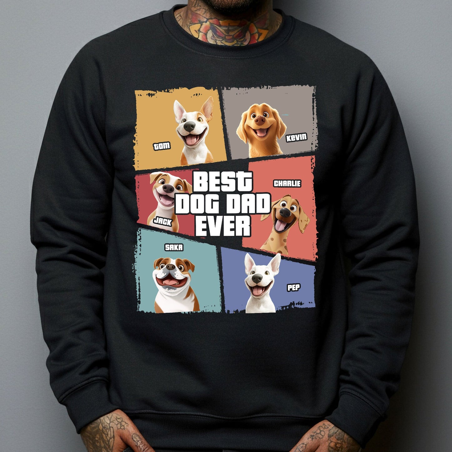 Best Dog Dad Ever New Version - Personalized Shirt