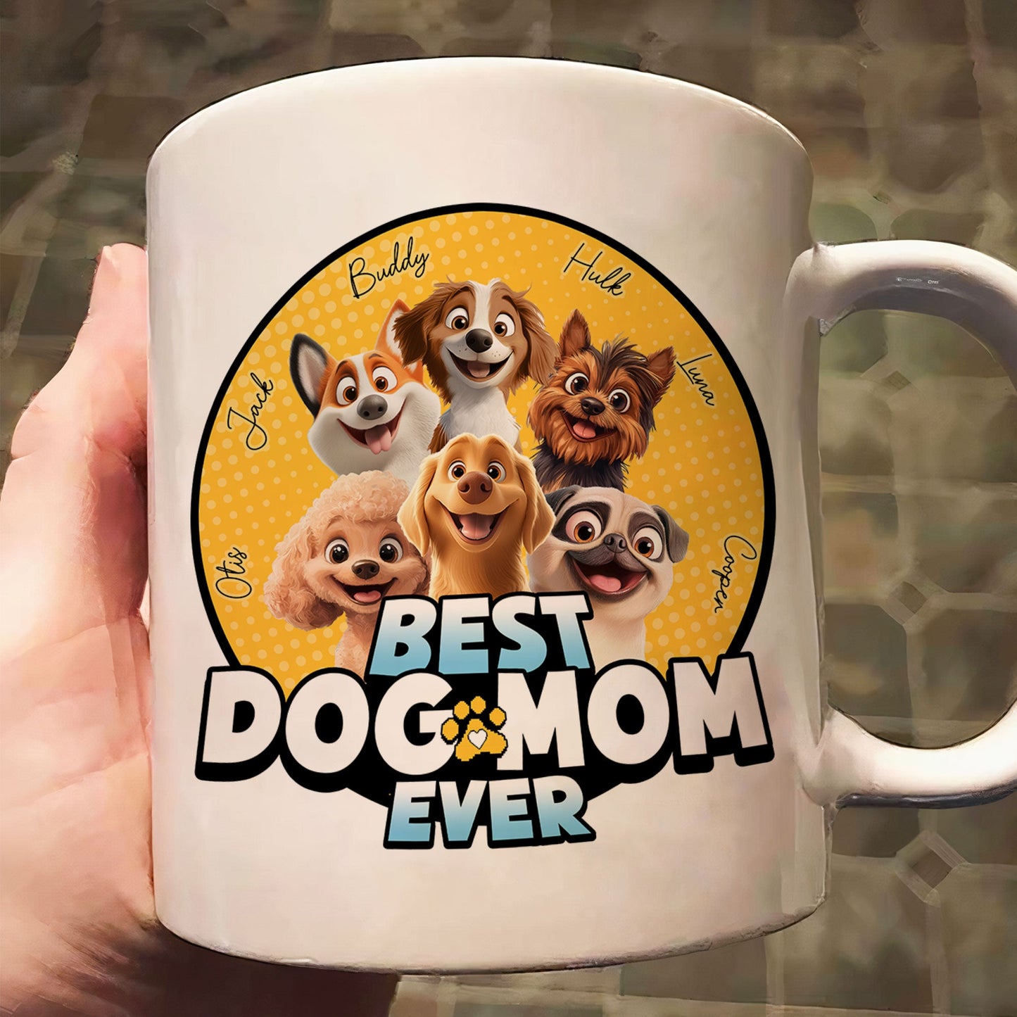 Best Dog Mom Ever - New Dog - Personalized Mug