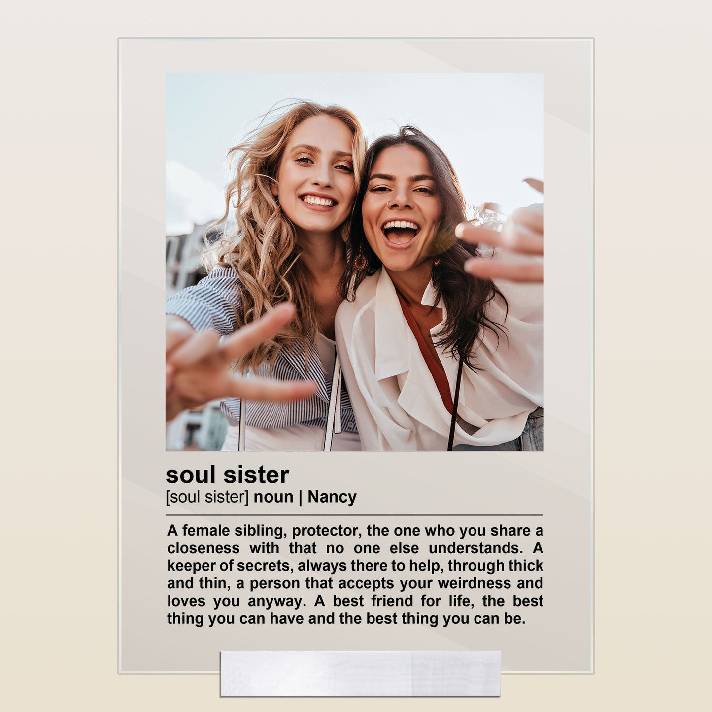 Best Friend A Close Friend Who Means The World To You - Personalized Acrylic Photo Plaque