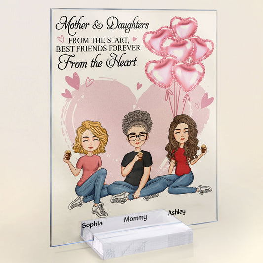 Best Friends Forever From The Heart - Personalized Acrylic Plaque - Mother's Day, Loving, Birthday Gift For Mom, Mother, Mama