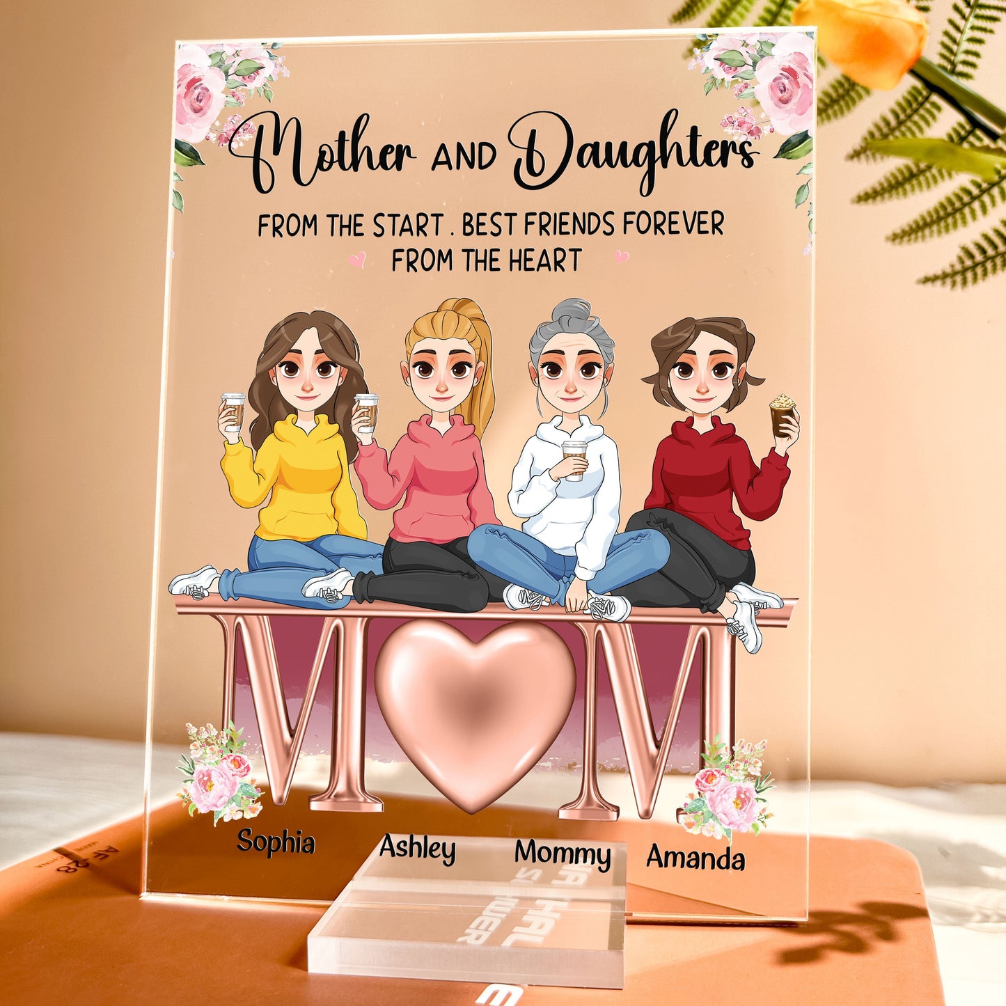 Best Friends Forever From The Heart - Personalized Acrylic Plaque