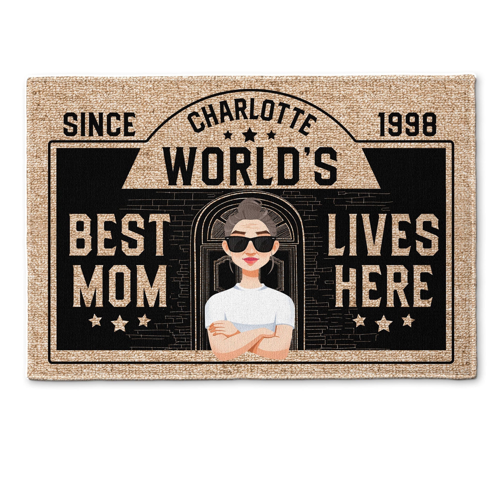 Best Mom Lives Here - Personalized Doormat