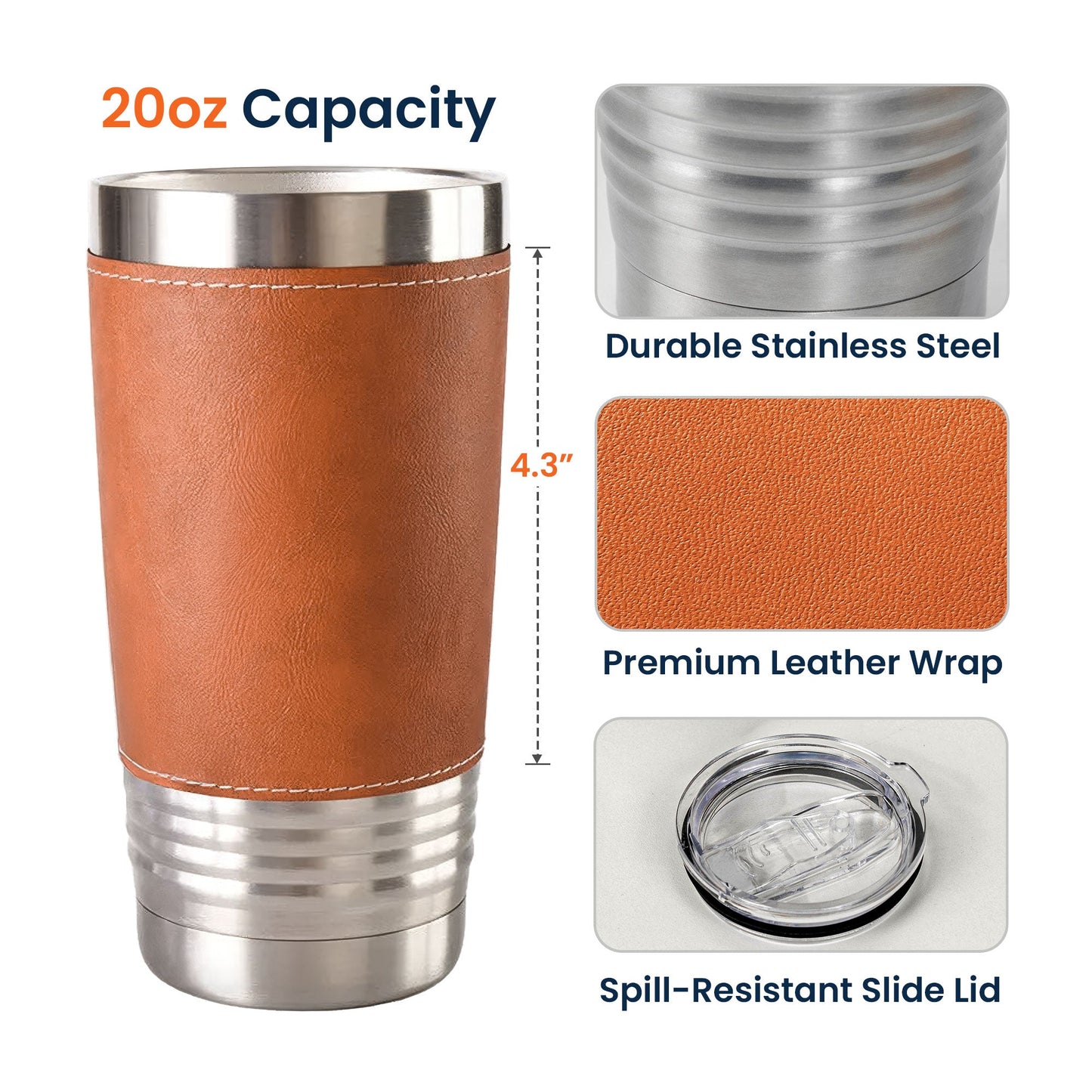 Best Team Ever Scrabble - Personalized 20oz Leather Wrapped Tumbler