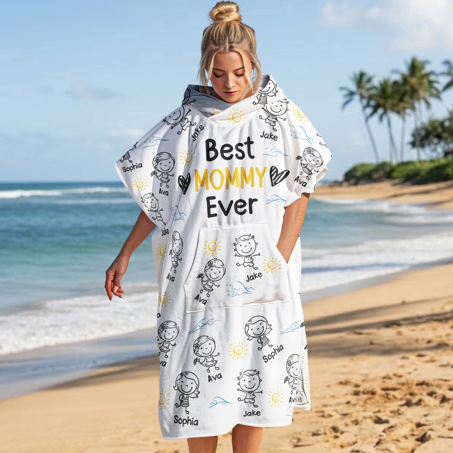 Best Dad Ever - Personalized Beach Towel