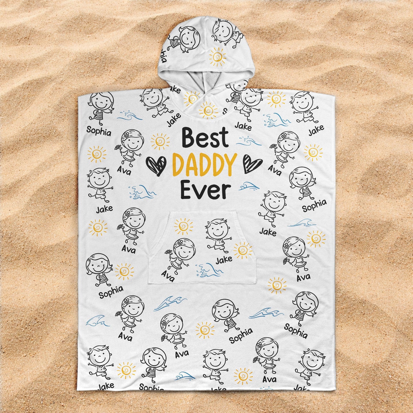Best Dad Ever - Personalized Beach Towel