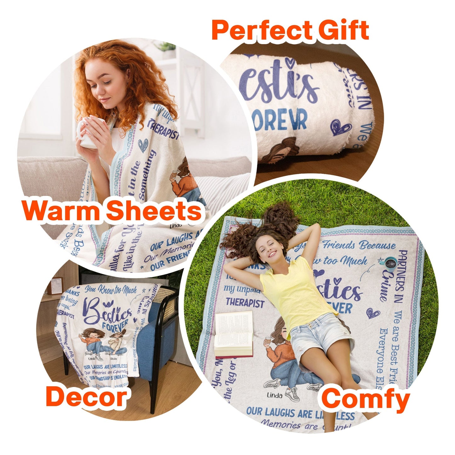 Besties Forever - Personalized Friend Blanket