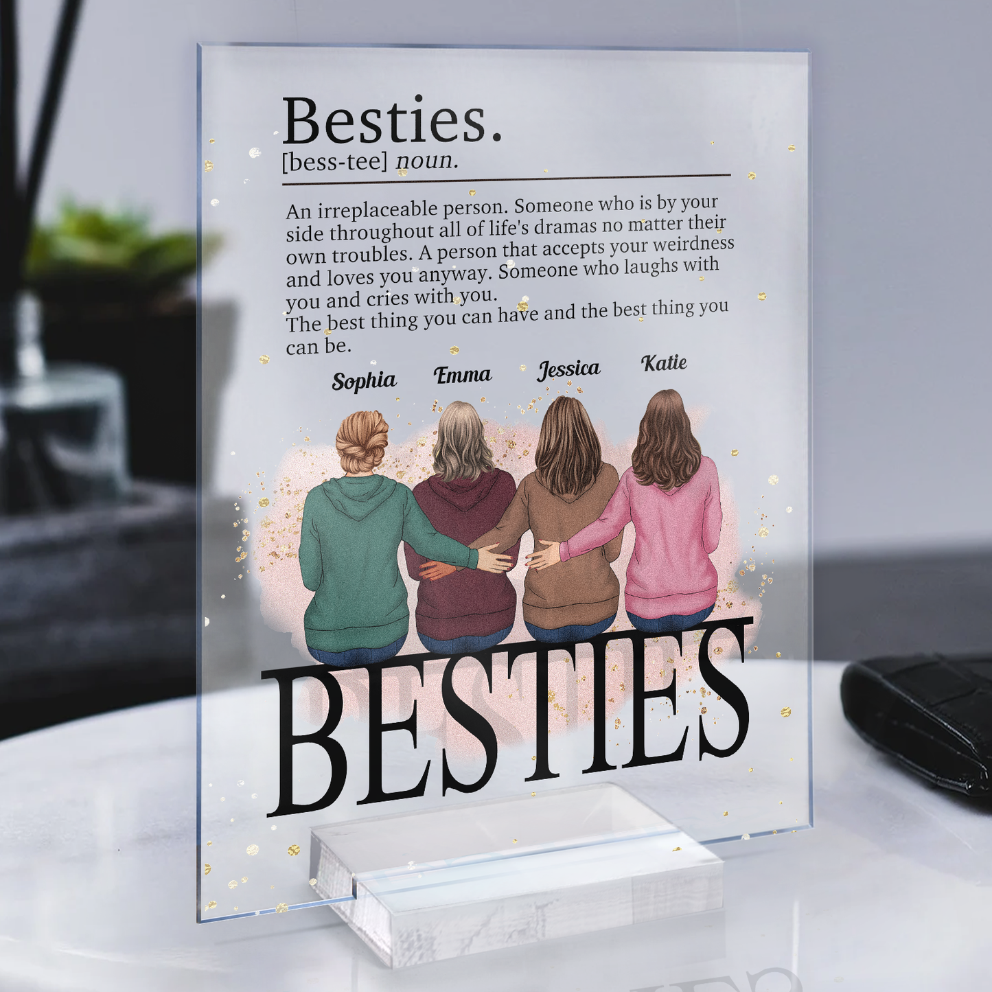 Besties Sisters Definition - Personalized Acrylic Plaque