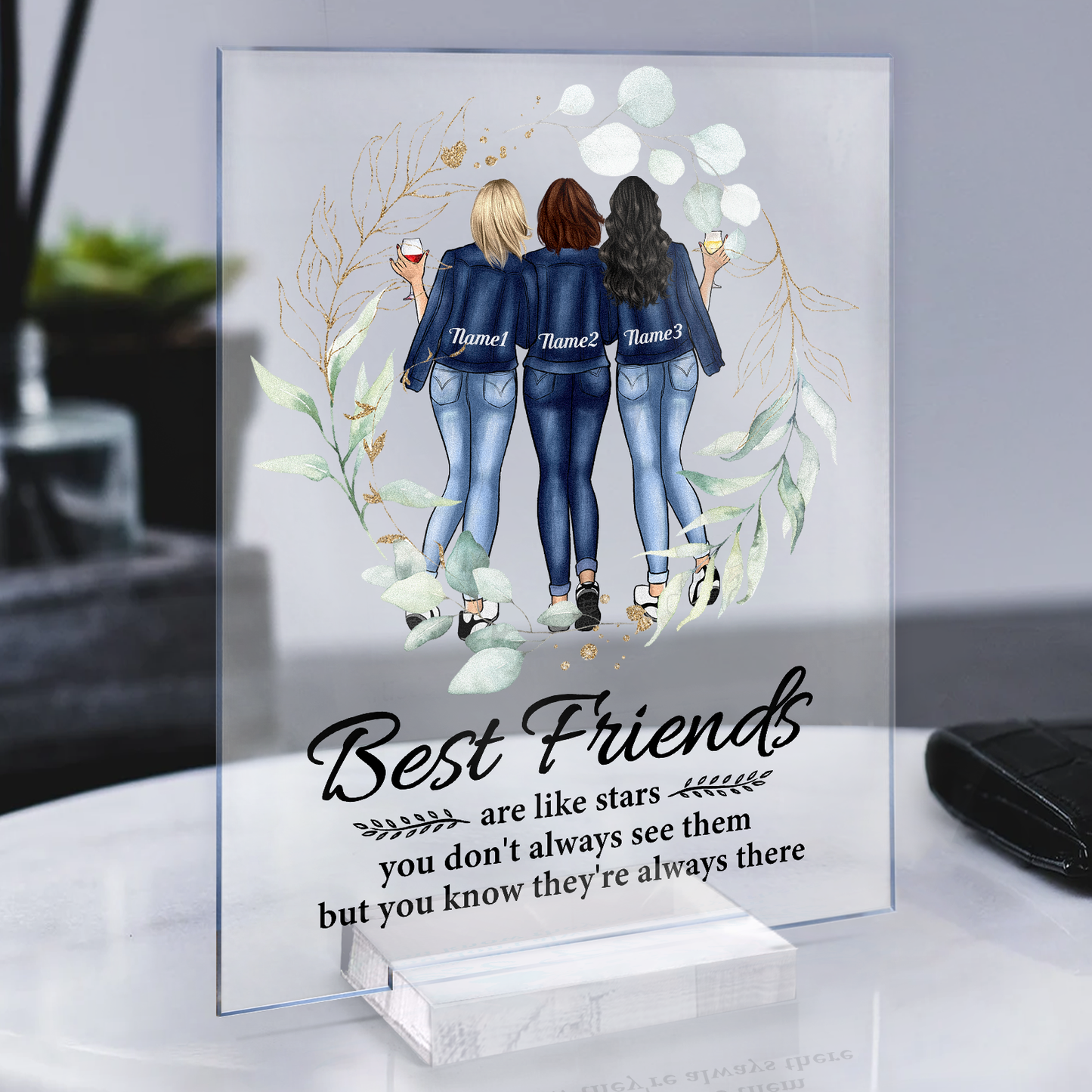Besties Sisters Make The Good Times Better - Personalized Acrylic Plaque
