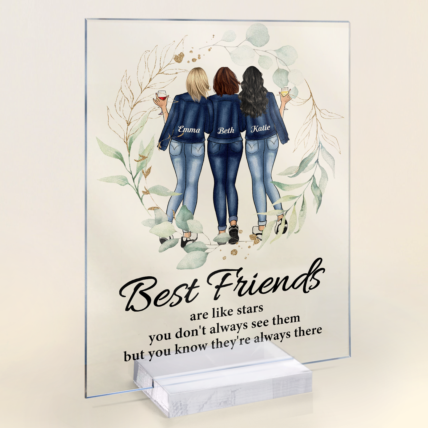 Besties Sisters Make The Good Times Better - Personalized Acrylic Plaque