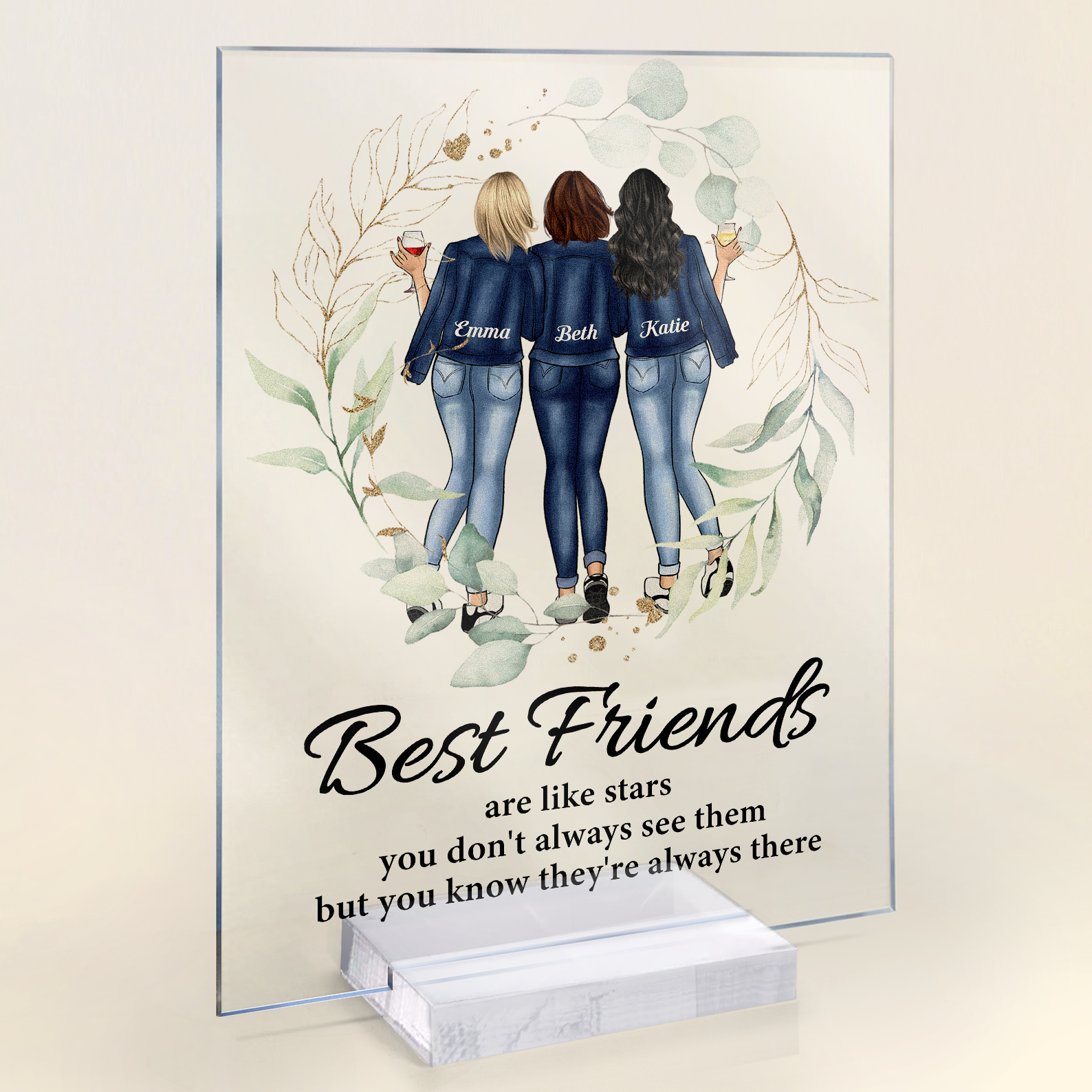 Besties Sisters Make The Good Times Better - Personalized Acrylic Plaque