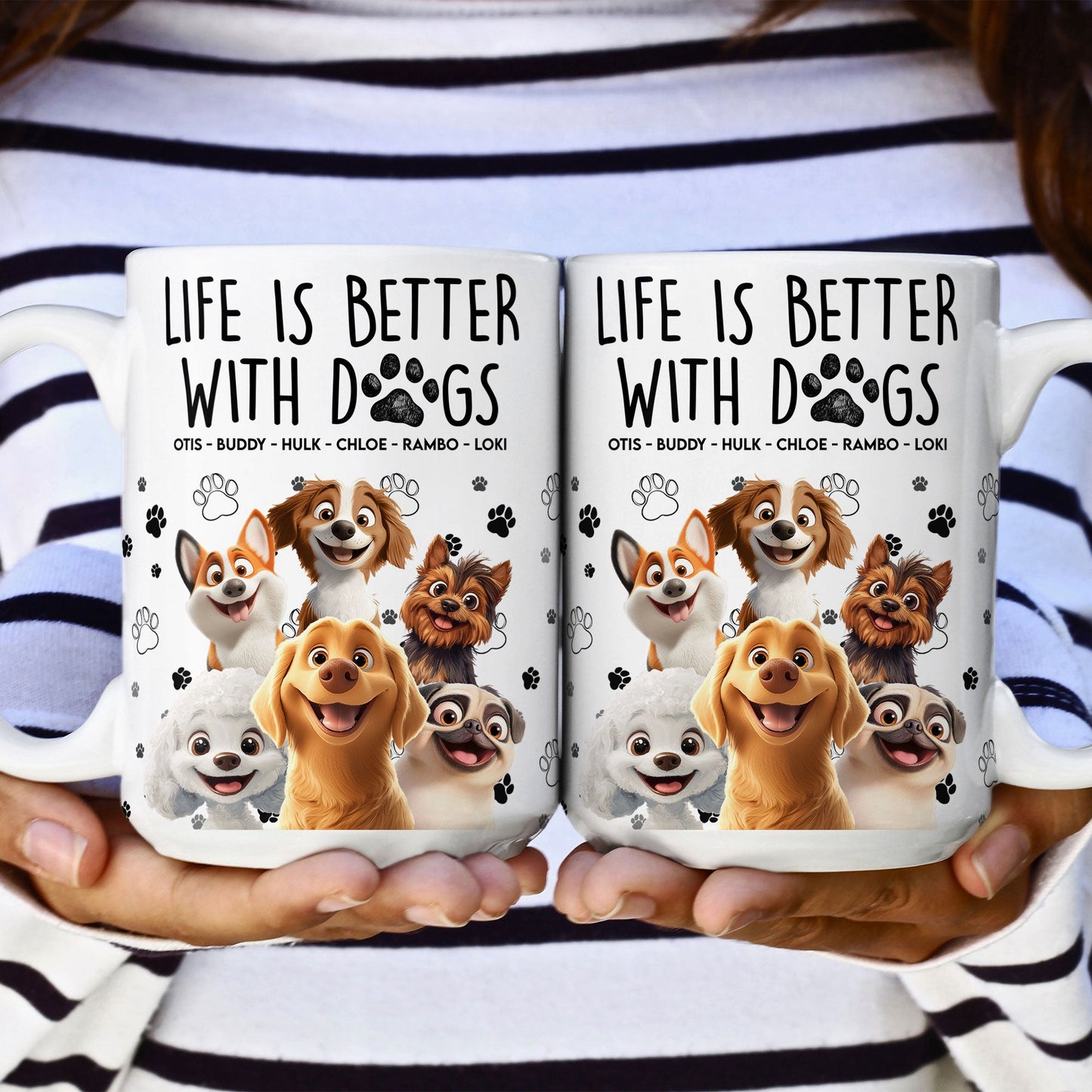 Better With My Dogs - Personalized Mug