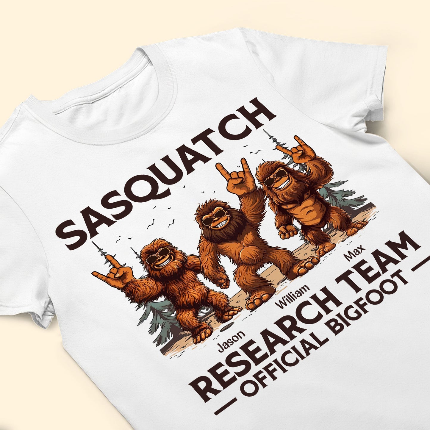 Bigfoot Research Team Retro Vintage Sasquatch - Personalized Shirt