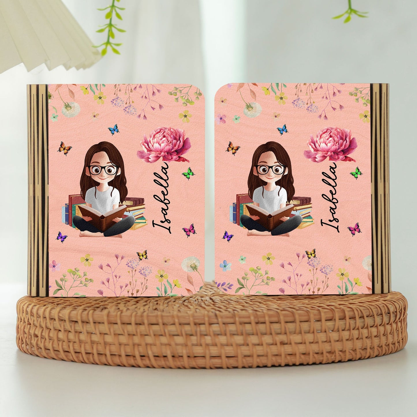Birth Flower Book Lovers - Personalized Book Lamp