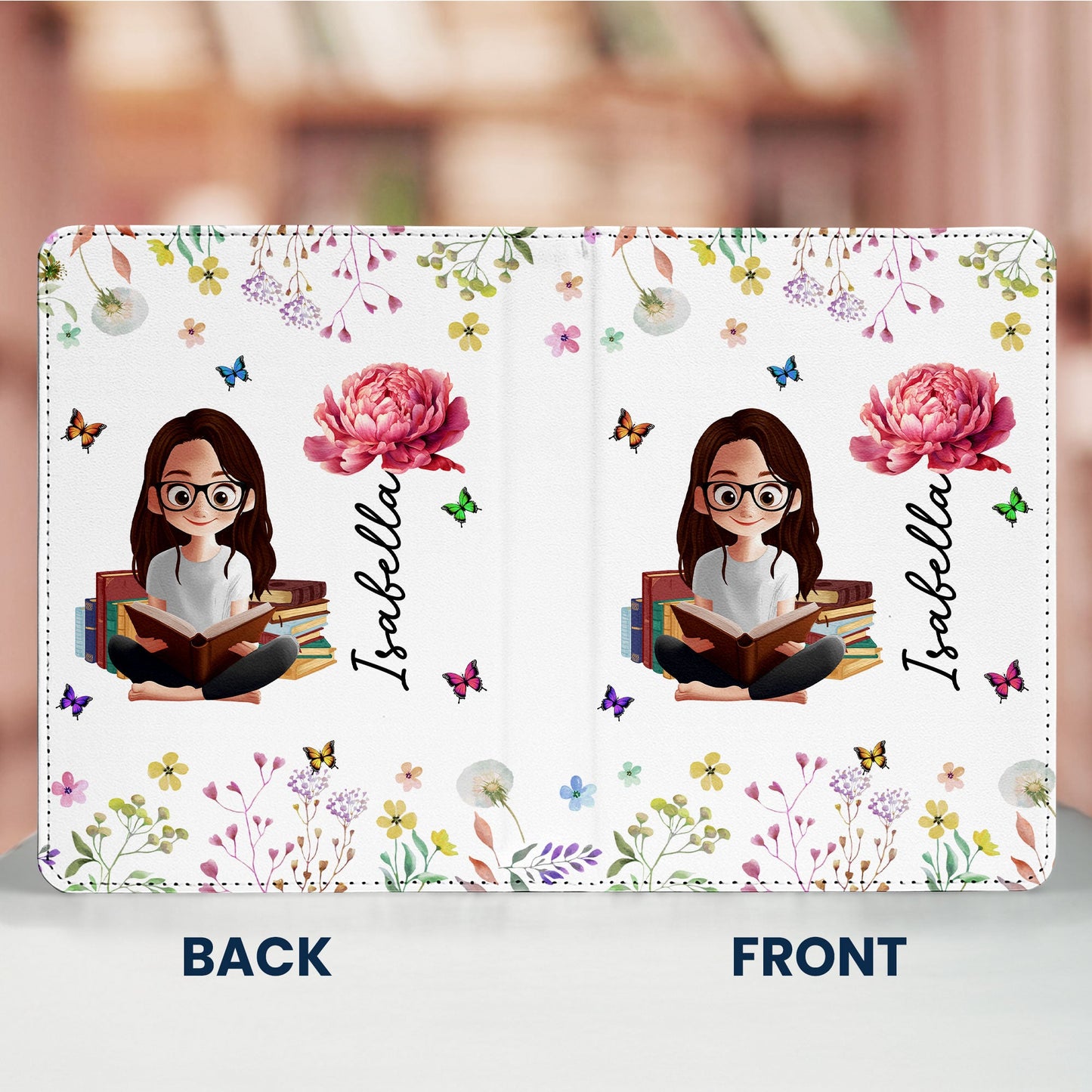 Birth Flower Book Lovers - Personalized Kindle Paperwhite Case With Stand