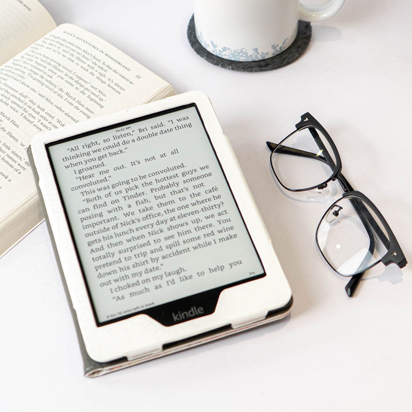Birth Flower Book Lovers - Personalized Kindle Paperwhite Case With Stand