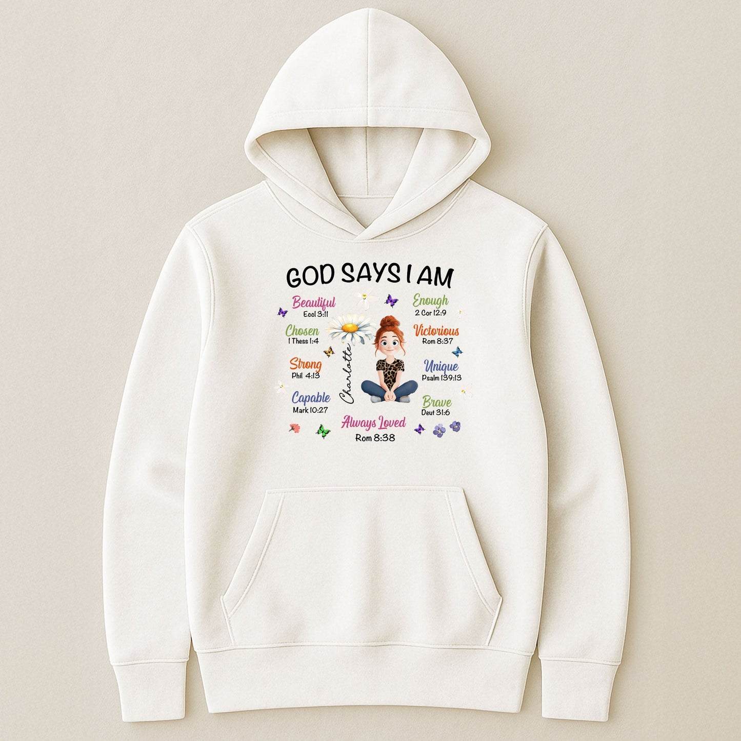Birth Flower God Says I Am - Personalized Shirt