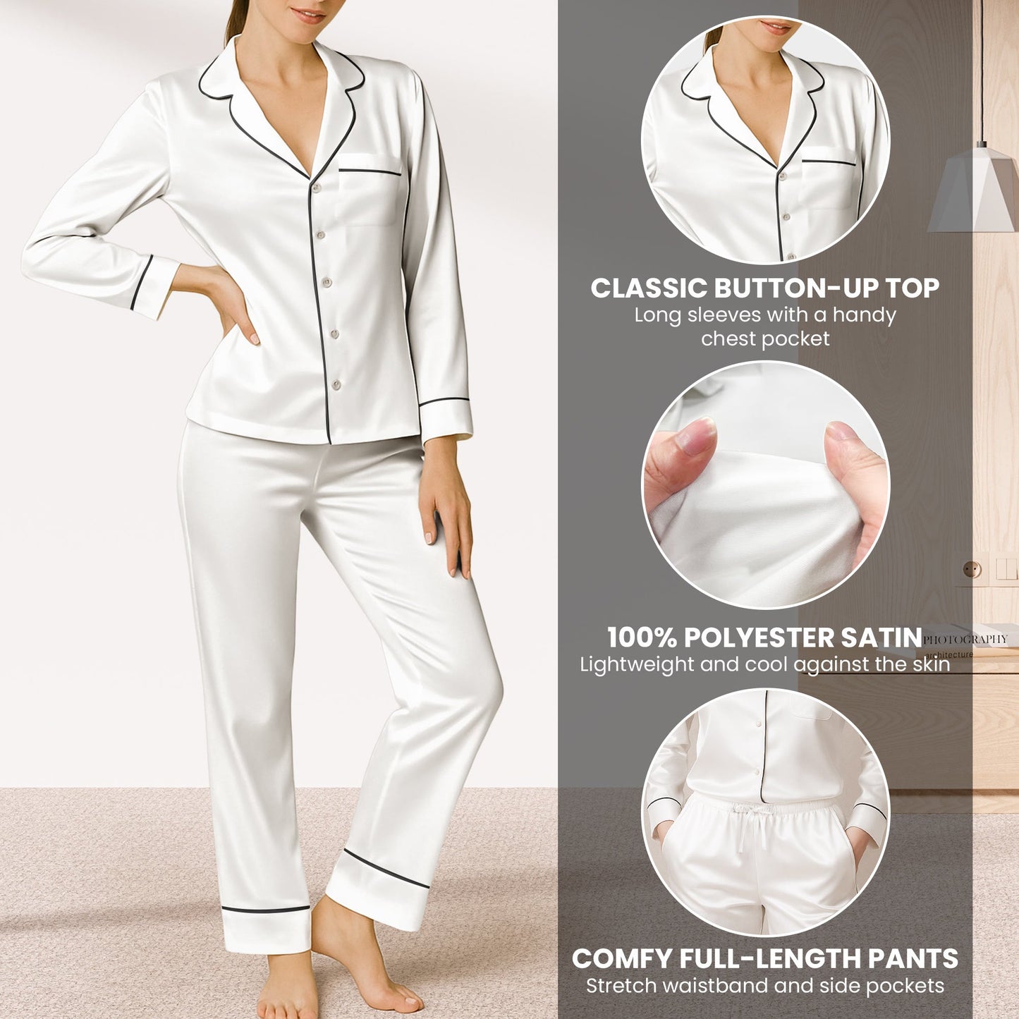 Birth Flower - Personalized Satin Pajama Set