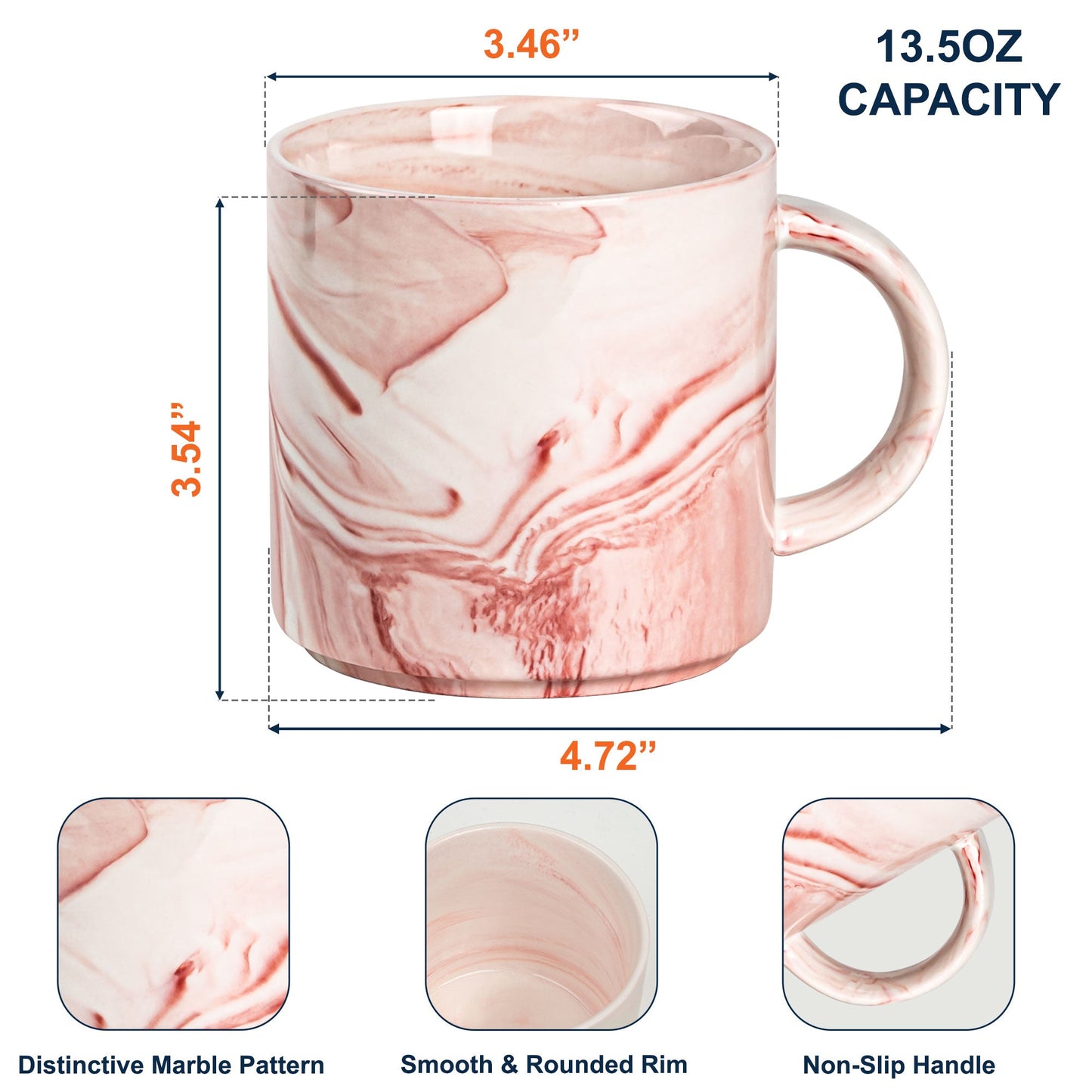 Birthday Gifts For Women, Friends, Mom - Turning Custom Age - Personalized Marble Mug