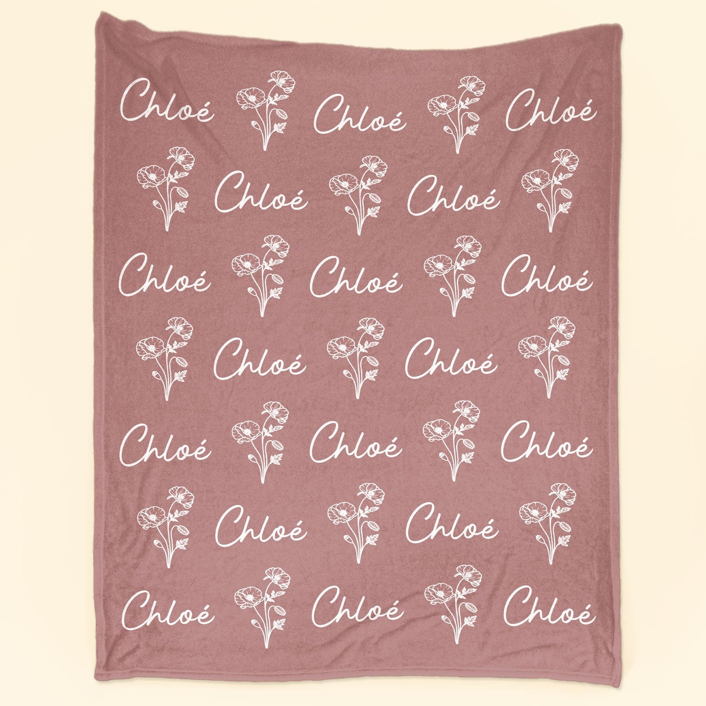 Birthflower Custom Name Birthday Gifts For Women Girls Mom - Personalized Baby Blanket
