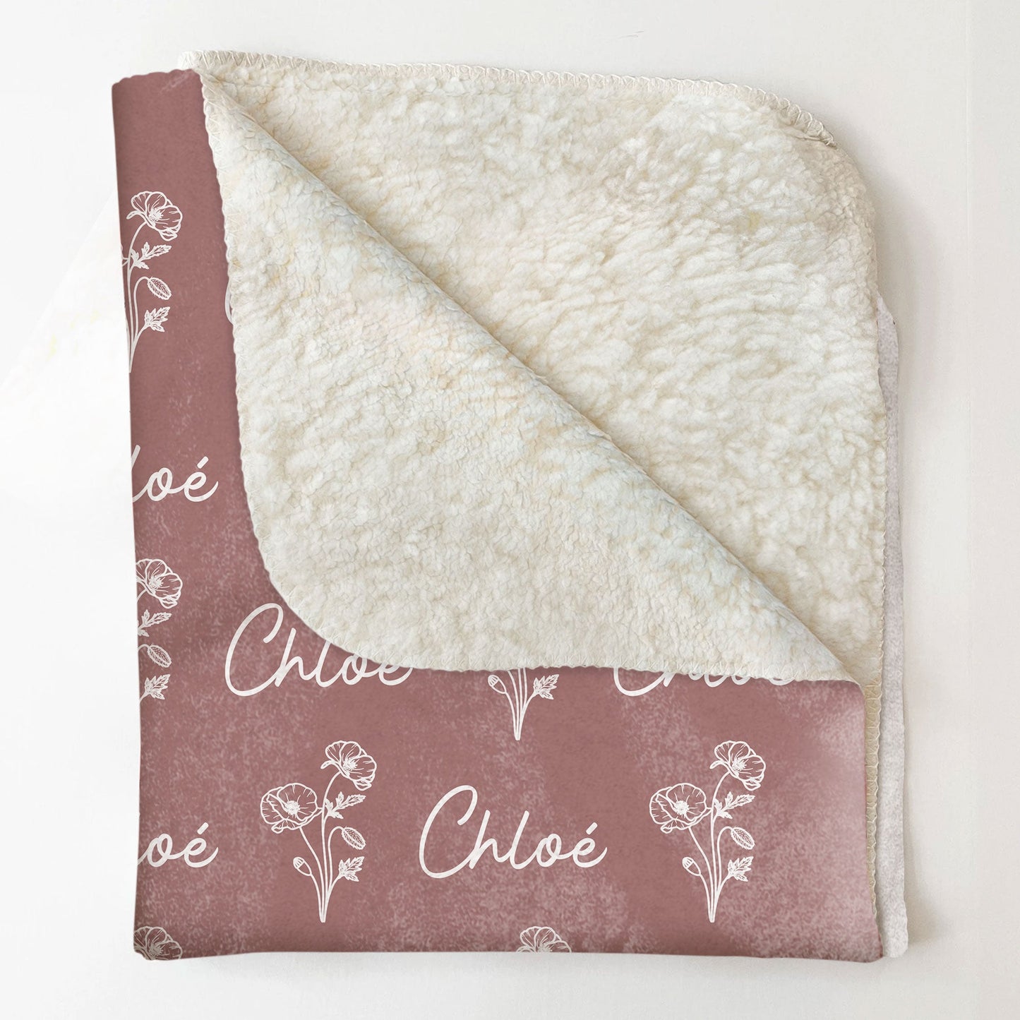 Birthflower Custom Name Birthday Gifts For Women Girls Mom - Personalized Baby Blanket