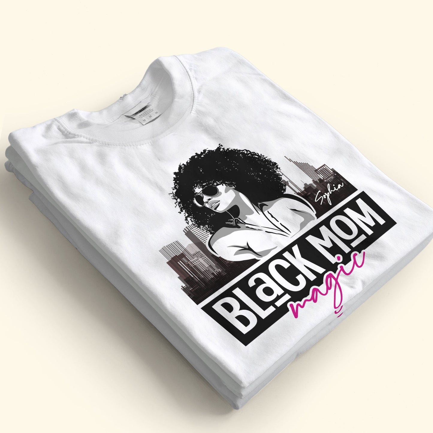 Black Mom Magic Pink - Personalized Shirt