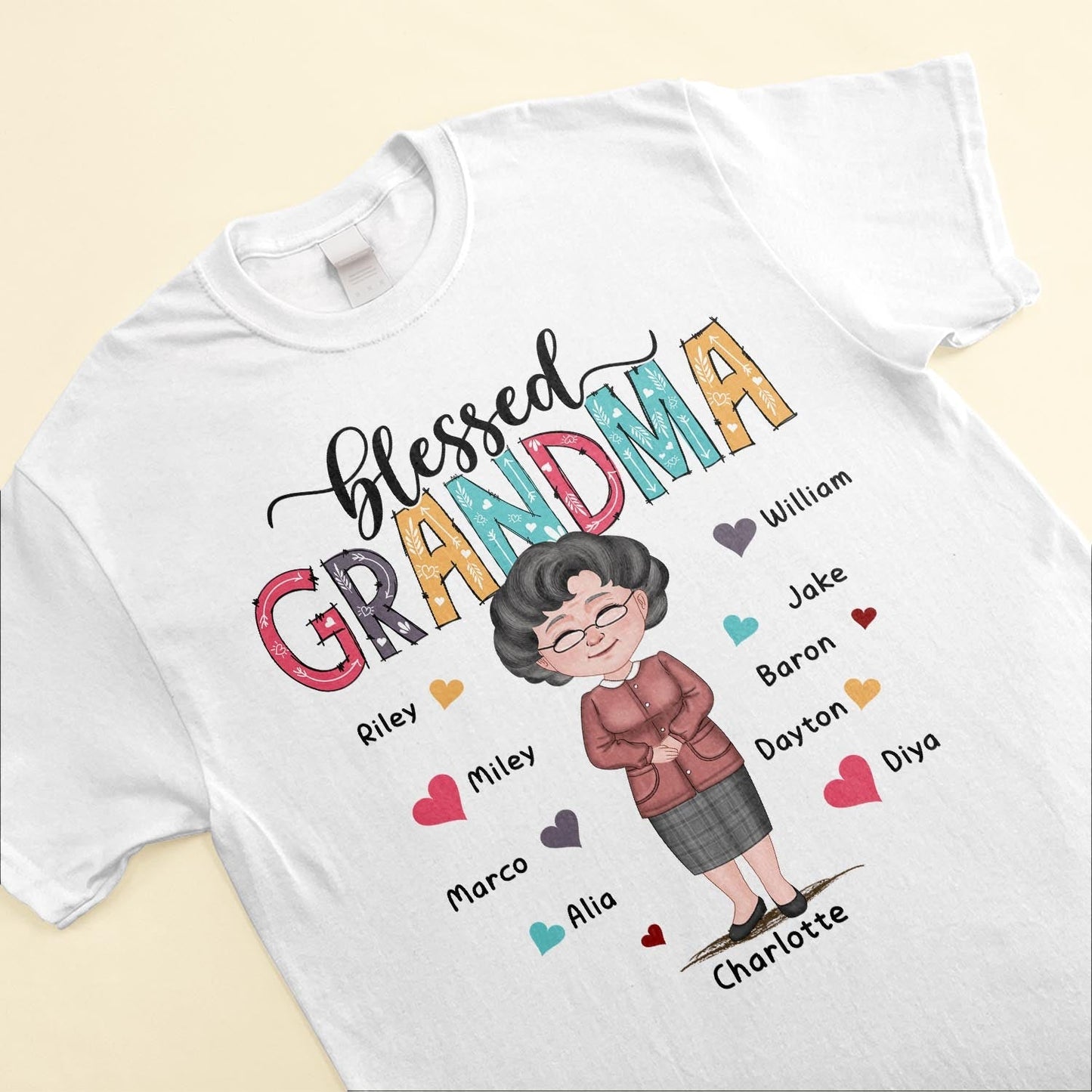 Blessed Grandma  - Personalized Shirt - Birthday, Mother's DayGift For Mom, Mother, Grandma, Nana, Mimi