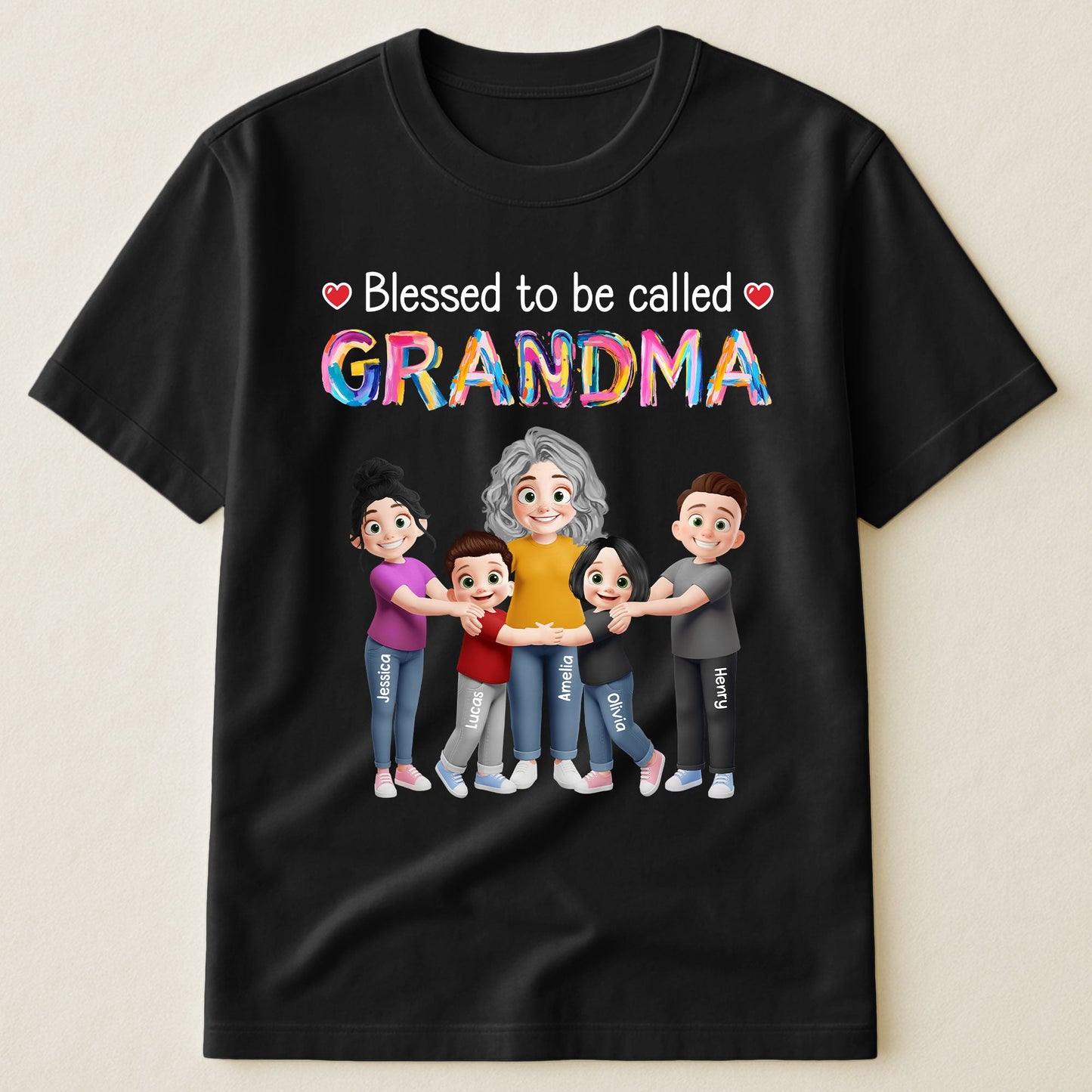 Blessed To Be Called Grandma - Personalized Shirt