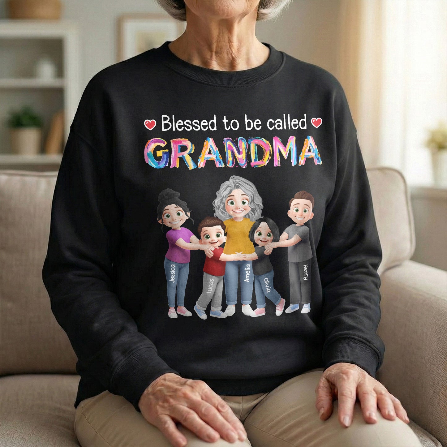 Blessed To Be Called Grandma - Personalized Shirt