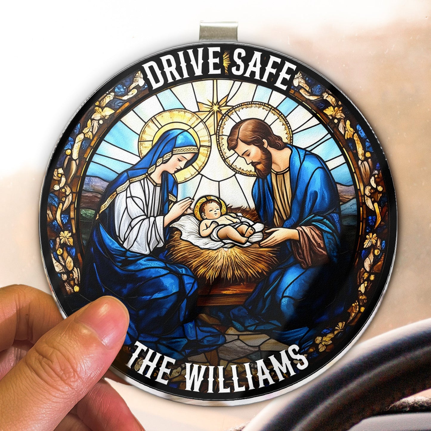 Blessings For Family Car - Personalized Acrylic Visor Clip