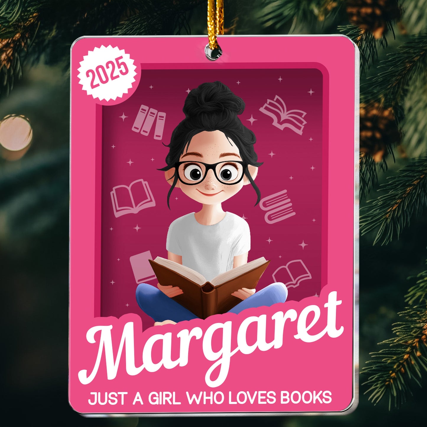 Book Lover Toy Box - Personalized Acrylic Ornament