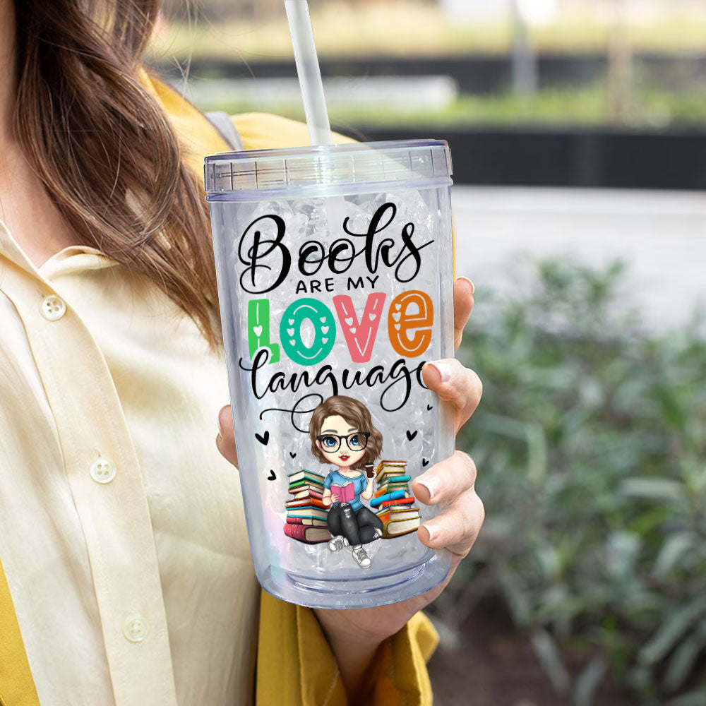 Booktrovert - Personalized Acrylic Tumbler With Straw