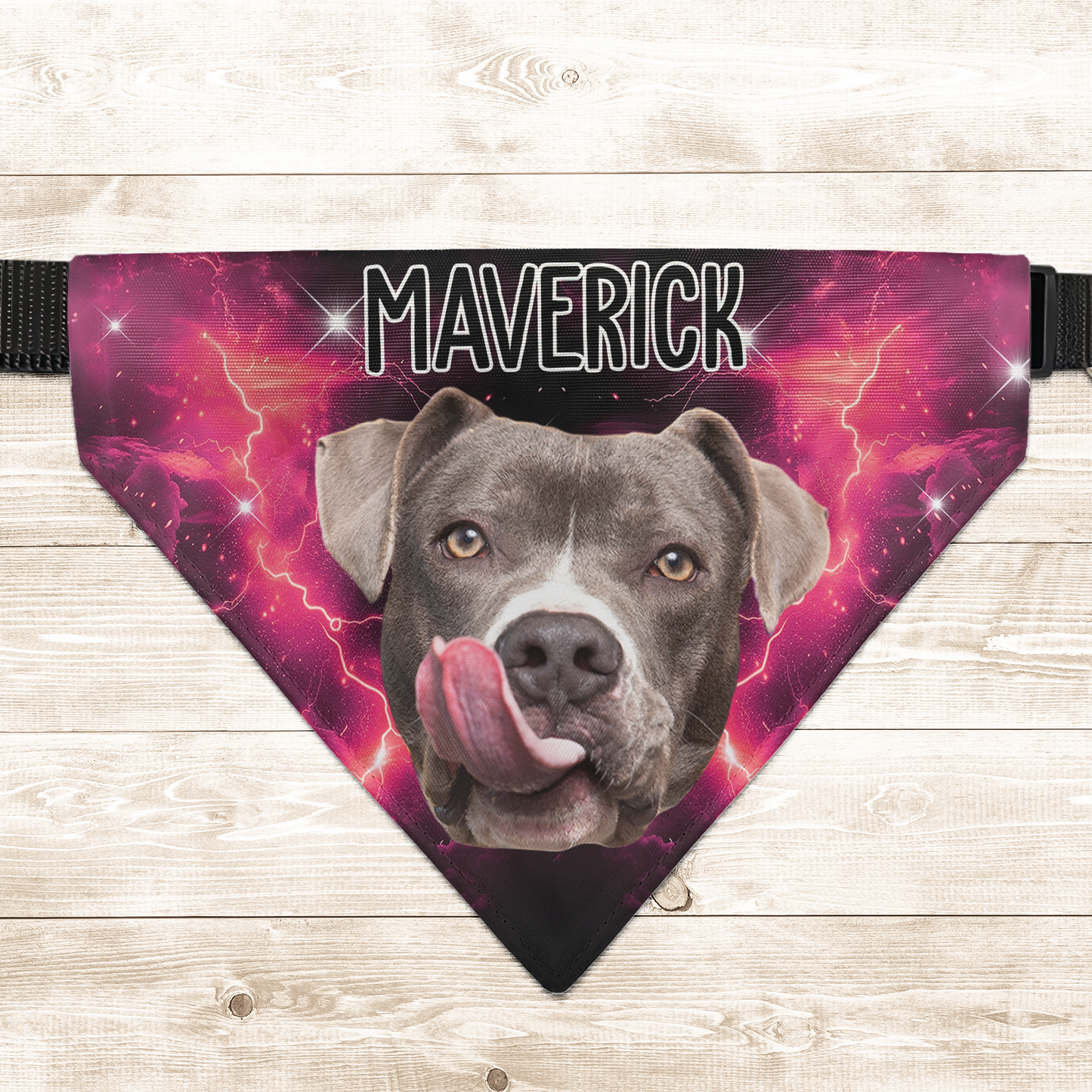 Bootleg Custom Photo Pet - Personalized Photo Dog Bandana Collar