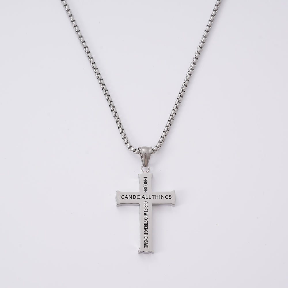 UIONEN Engraved Bible Verse Cross Necklaces for Daily Wear & Faith Expression