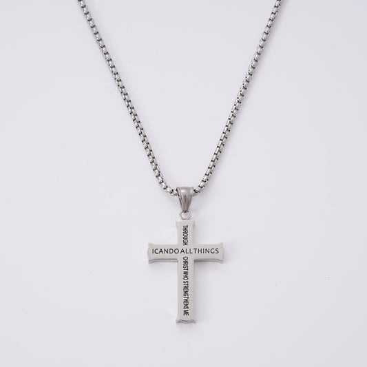 UIONEN Engraved Bible Verse Cross Necklaces for Daily Wear & Faith Expression