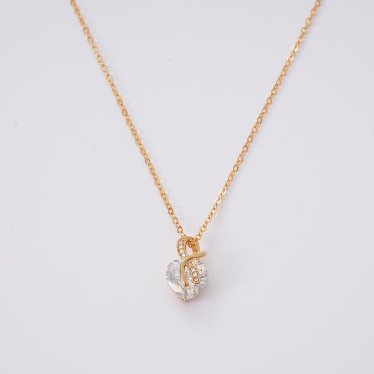 UIONEN Gold Heart Cubic Zirconia Pendant Necklaces for Daily Wear & Delicate Styling