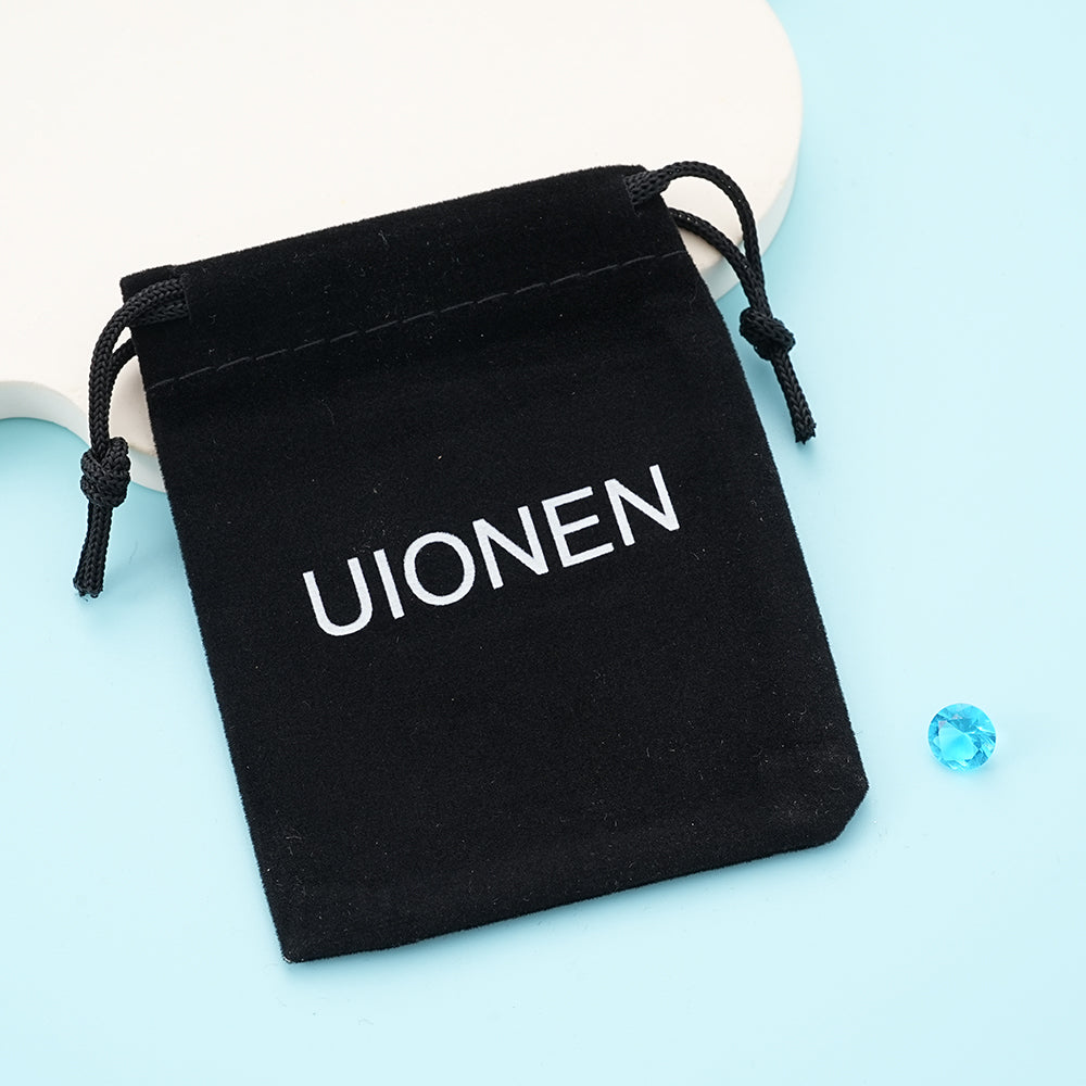 UIONEN Round Cut Aquamarine Blue Gemstones for Jewelry Making & DIY Crafts
