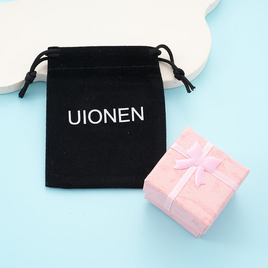 UIONEN Pink Bow Jewelry Cases Gift Boxes with Velvet Pouch