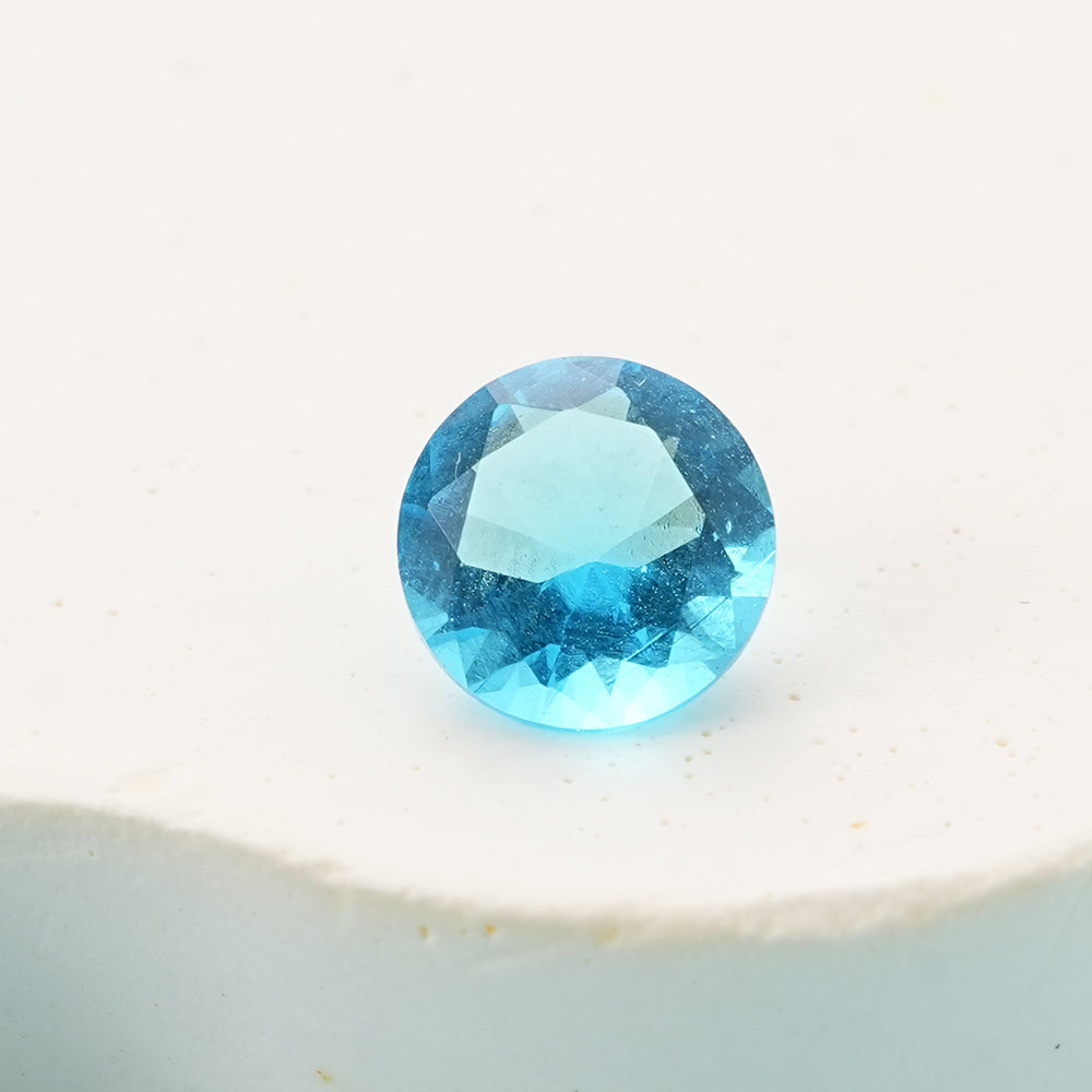UIONEN Round Cut Aquamarine Blue Gemstones for Jewelry Making & DIY Crafts