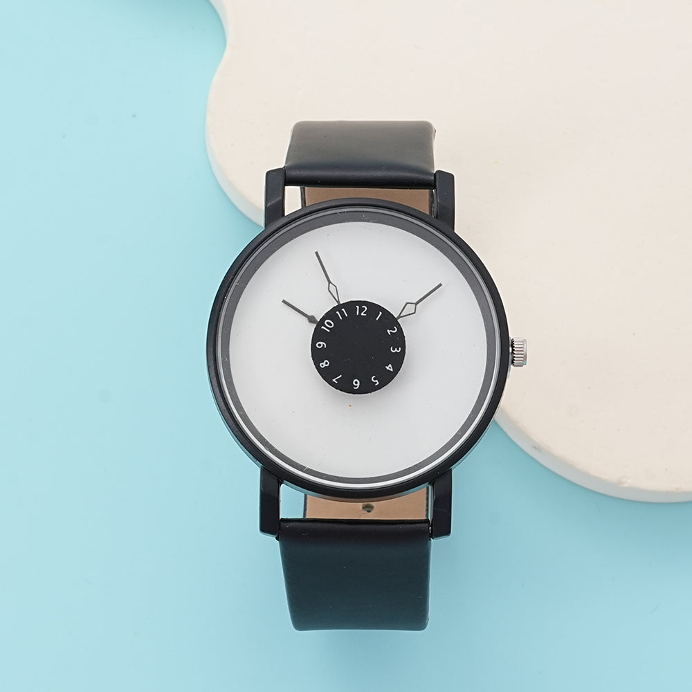 UIONEN Minimalist Creative Dial Leather Watches for Daily Wear & Office Commute
