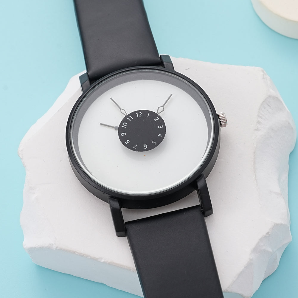 UIONEN Minimalist Creative Dial Leather Watches for Daily Wear & Office Commute