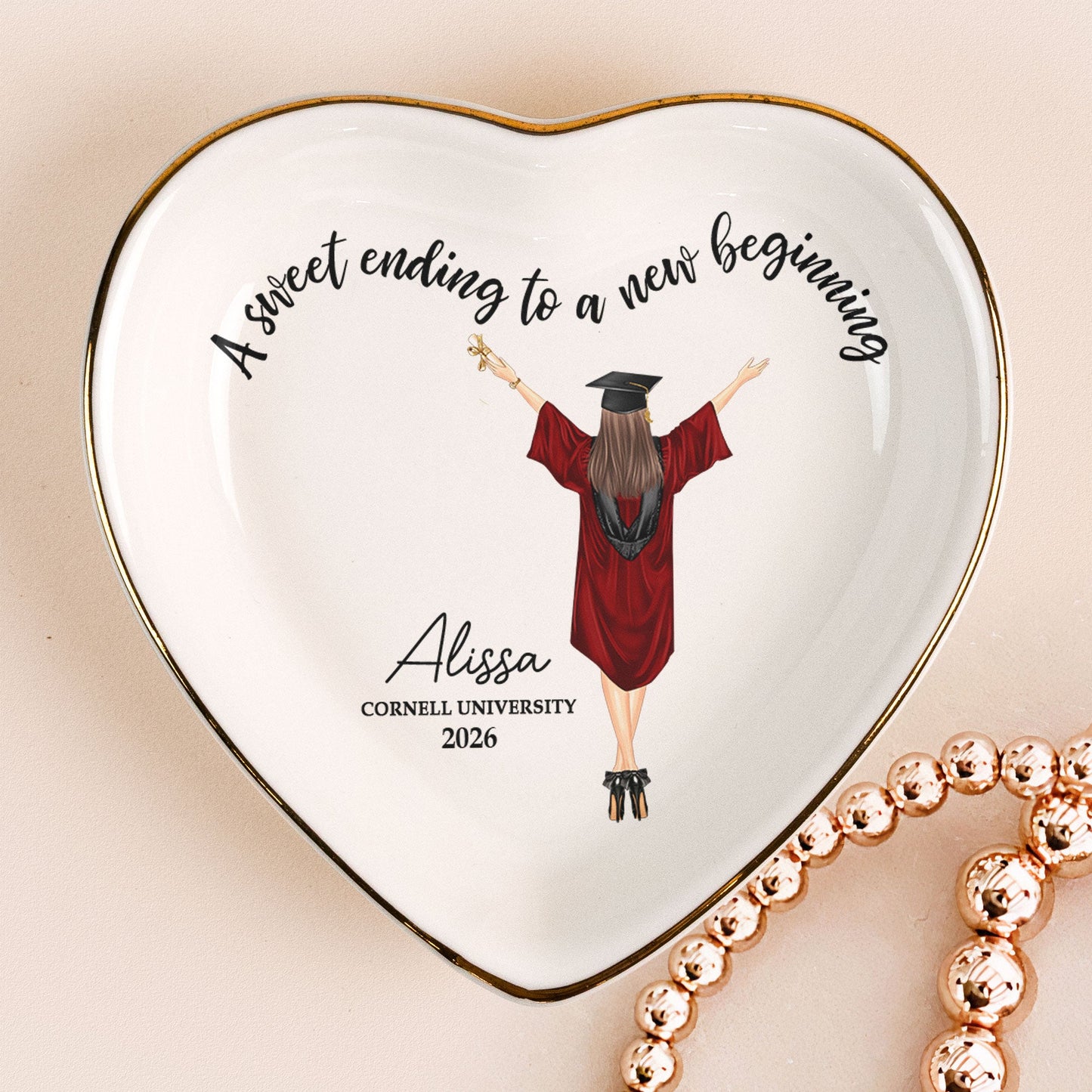 A Sweet Ending To A New Beginning - Personalized Jewelry Dish