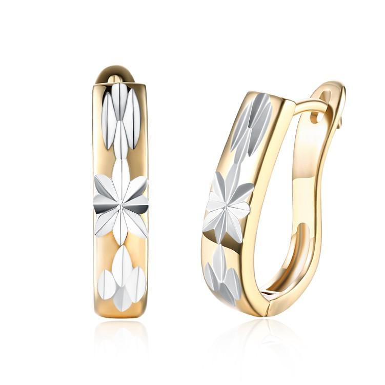 Metallic Layering Design Huggie Earrings Set in Goldtone ITALY Design