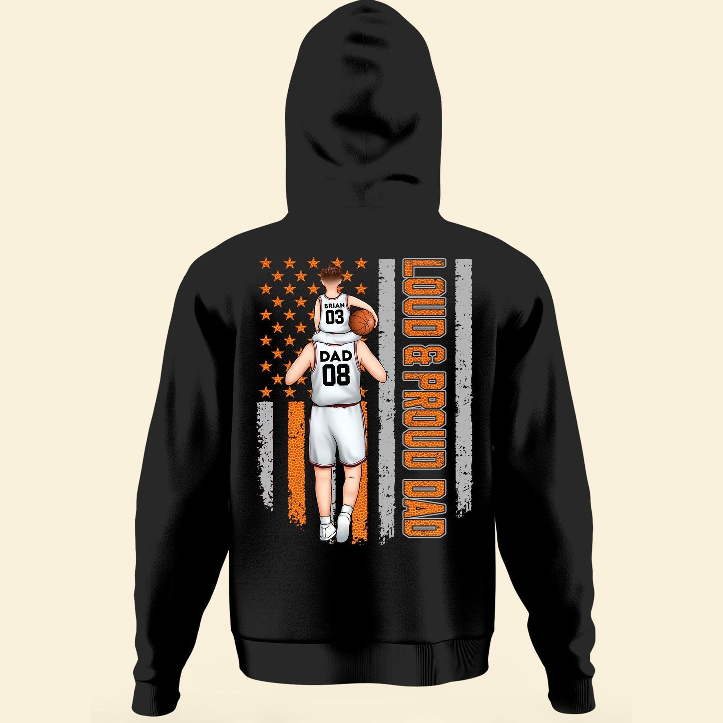 Basketball Dad - Personalized Back Printed Shirt
