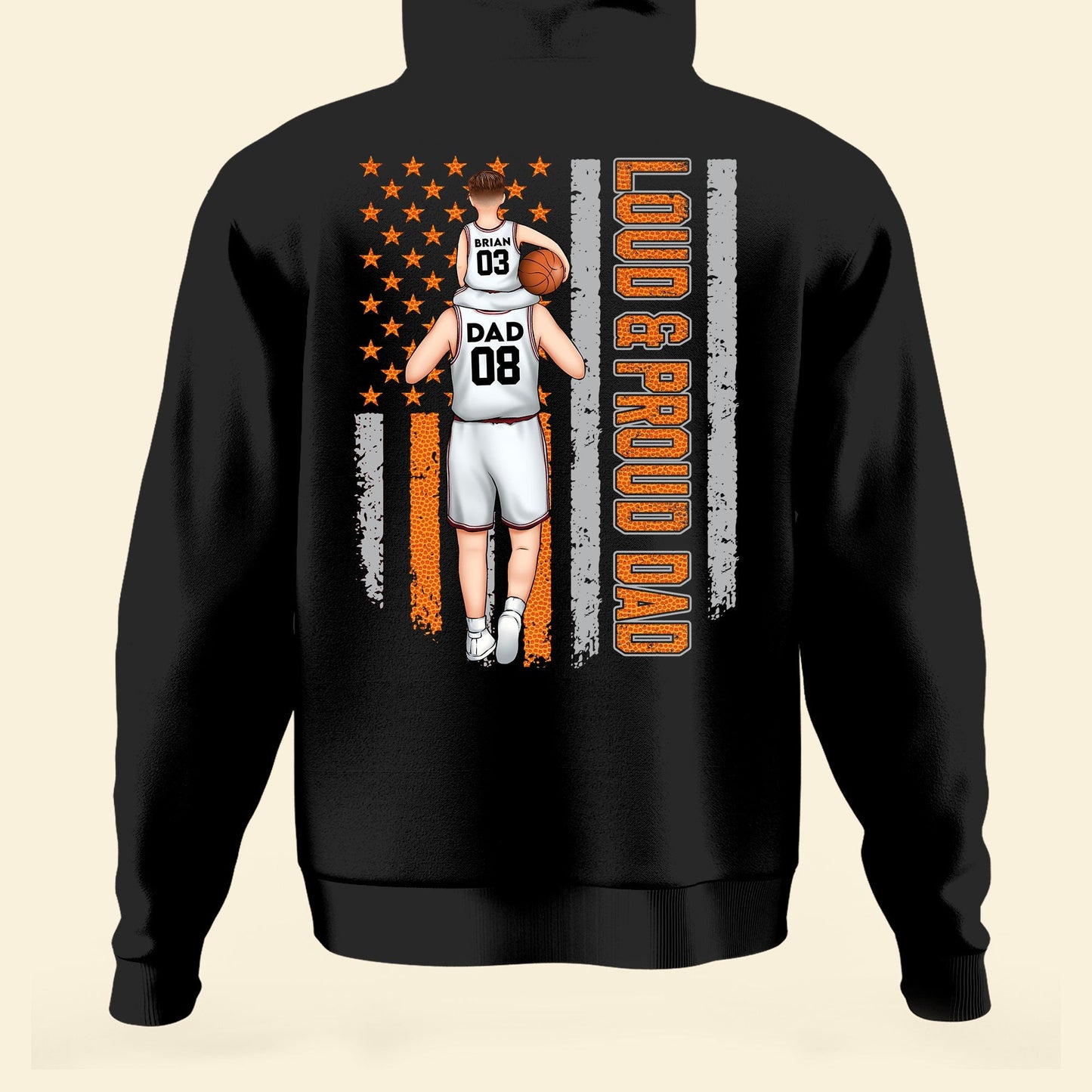 Basketball Dad - Personalized Back Printed Shirt