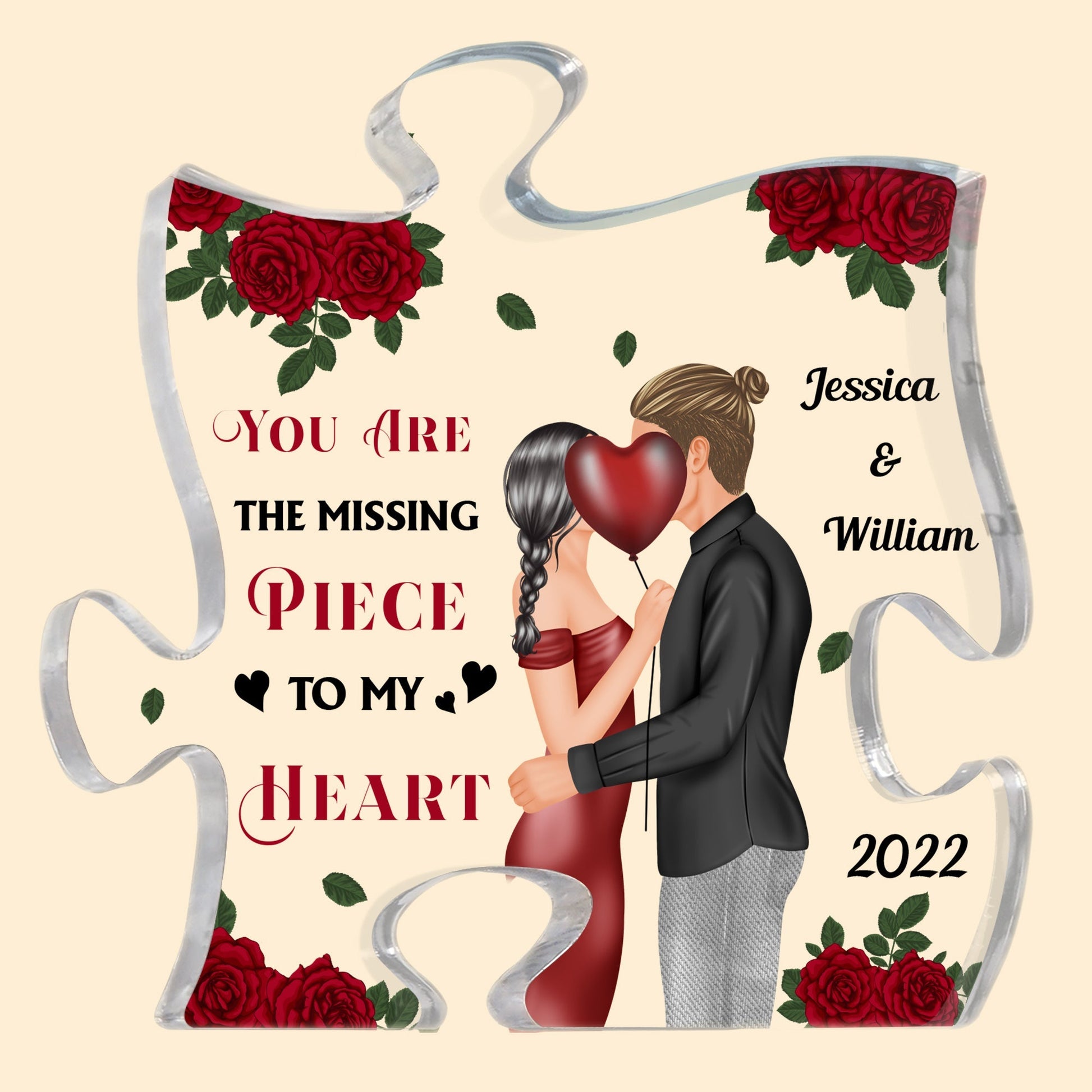 You Are The Missing Piece To My Heart - Personalized Puzzle Piece Acrylic Plaque